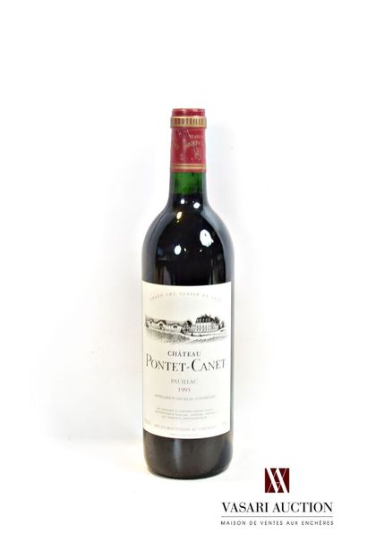 null 1 bouteille	Château PONTET CANET	Pauillac GCC	1993

	Et. à peine tachée. N :...