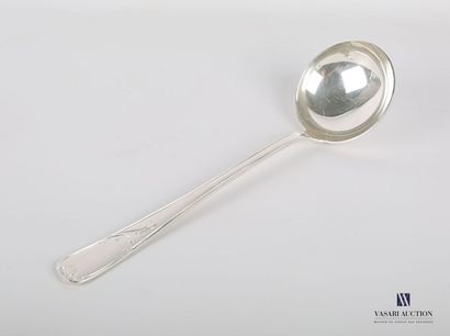 null Ladle in silver plated metal, the handle decorated with nets is finished by...