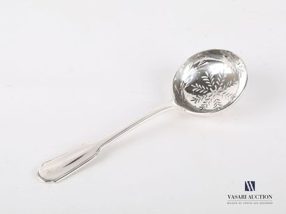 Silver sprinkling spoon, the handle with...