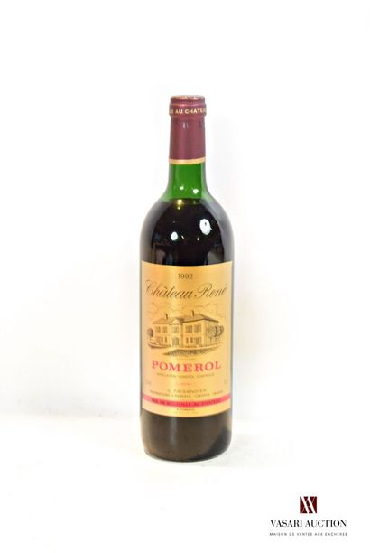 null 1 bouteille	Château RENÉ	Pomerol	1992

	Et. impeccable. N : ht/mi épaule (+...