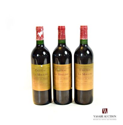 null 3 bottles Château LA MOULINE Moulis CB 1995

	And. a little faded and a little...