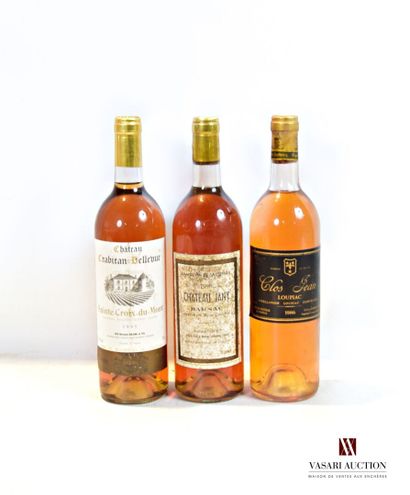 null Lot de 3 blles comprenant :		

1 bouteille	Château CRABITAN-BELLEVUE	Ste Croix...