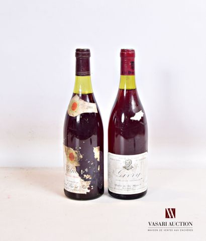 null Lot de 2 bouteilles comprenant :		

1 bouteille	VOLNAY mise Picard Père & Fils		1982

1...