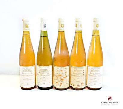null 5 bouteilles	Weisser Burgunder trocken mise Piedmont (Saar-Allemagne)		1996

	Et....