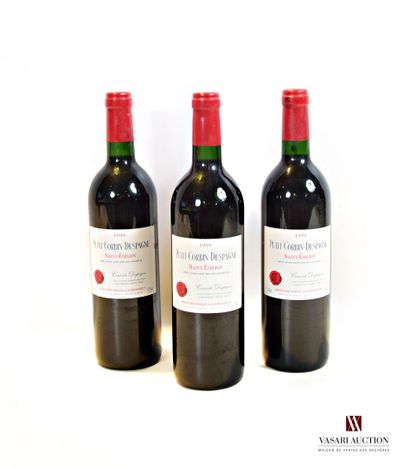 3 bouteilles	PETIT CORBIN-DESPAGNE	St Emilion	1999

	Et....