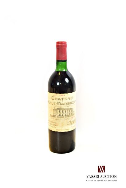 null 1 bouteille	Château HAUT MARBUZET	St Estèphe	1983

	Et. fanée et tachée. N :...