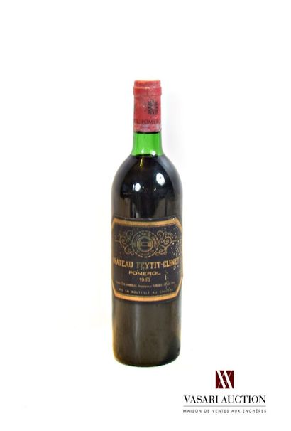 1 bouteille	Château FEYTIT-CLINET	Pomerol	1983

	Et....