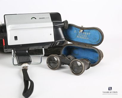 null Lot including a pair of theater binoculars in its case, marked "J.Expert - optician...