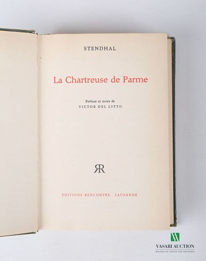 null Lot de livres relié comprenant 

- STENDHAL, la Chatreuse de Parme, Napoléon,...