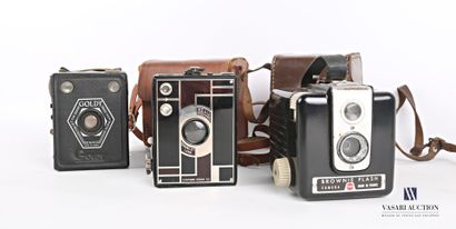 null Set of three cameras including a GOLDY camera - a BEAUTIFUL BROWNIE camera -...