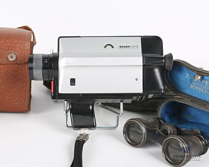 null Lot including a pair of theater binoculars in its case, marked "J.Expert - optician...