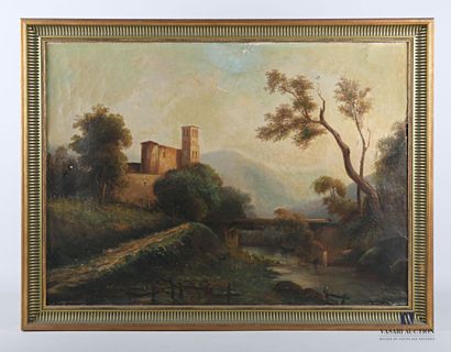 null BORD (XIXth century)

Castle by the river

Oil on canvas

Signed lower left

(accidents,...