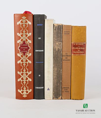 null [NOVELS & MISCELLANEOUS] 

Lot including six works : 

- de GALLIER Humbert...