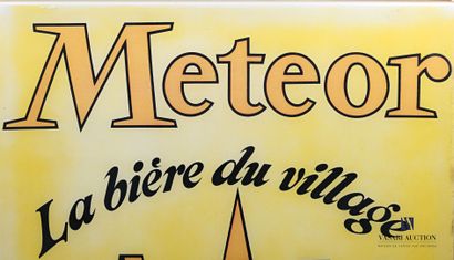 null Enseigne "Meteor - La bière du village de Hochfelden Alsace Bar" recto-verso...