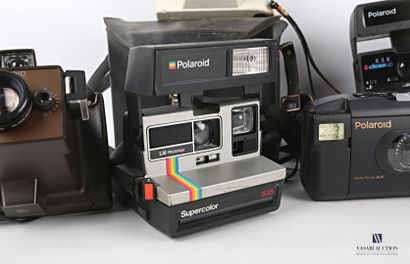 null Set of eight polaroid cameras including: one POLAROID LAND CAMERA - one POLAROID...