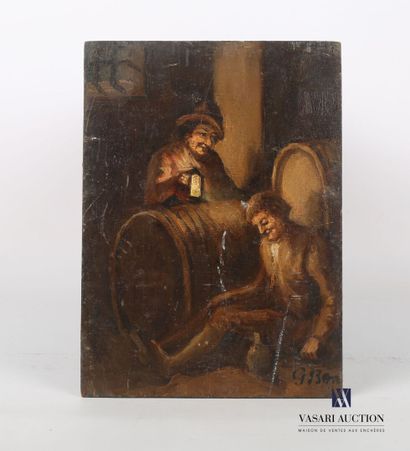 null BEN G. (XIXth century)

The drinkers at nightfall

Oil on panel

Signed lower...