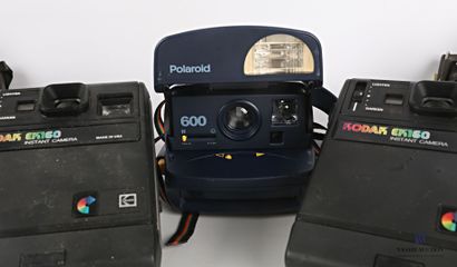 null Set of seven pollaroid cameras including: one POLAROID LAND CAMERA - one POLAROID...
