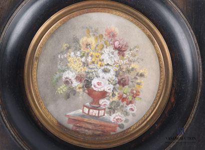 null École française du XIXème siècle

Bouquet de fleurs sur un entablement

Paire...