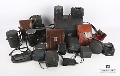 null A set of camera cases or various lenses