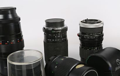 null Lens set including a PRAKTICAR 2.8/135 MC PENTACON - MAKINON 1:3.3 F=200mm AUTO...