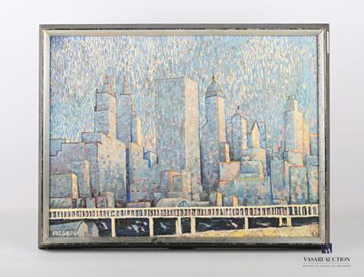 null FAES (XXème siècle)

New York skyline at dusk 

Huile sur toile

Signée et datée...