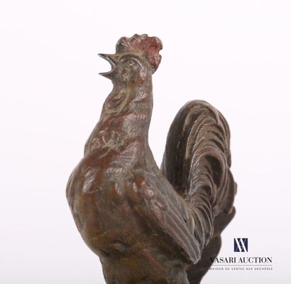 null Inkwell in patinated regula posing on a moving base decorated with waves and...