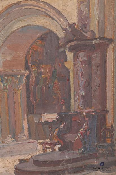 null CANTE Charles (1903-1981)

Interior view of a church

Oil on panel 

Signed...