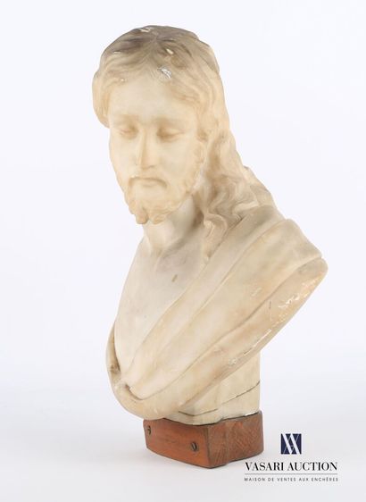 null Marble bust of Christ 

(accidents and missing parts)

Height : 34 cm Height...