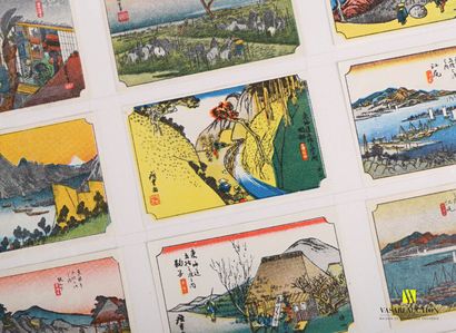 null Album including about twenty-nine matchbox wrappers on the themes : Japan, Landscapes,...