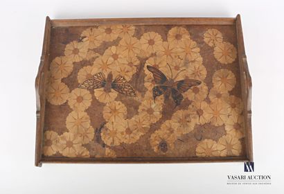 null Charles SPINDLER (1865-1938)

Wooden tray of rectangular shape with marquetry...