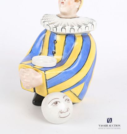 null LIMOGES

Inkwell in polychrome porcelain representing a crouching Pierrot, the...