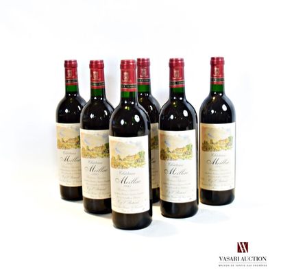 null 6 bouteilles	Château MEILLAC	Bordeaux Sup	1995

	Et. impeccables. N : mi/bas...