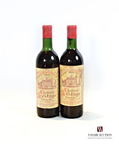 null 2 bouteilles	Château LESTAGE	Listrac CBS	1959

	Et. fanées et tachées. N : 1...