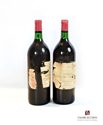null 2 magnums Château LYNCH BAGES Pauillac GCC 1974

	Faded, stained, worn and torn...