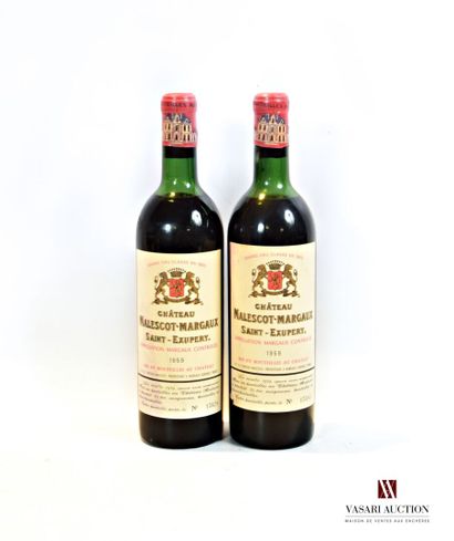 null 2 bouteilles	Château MALESCOT SAINT EXUPÉRY	Margaux GCC	1959

	Et.: 1 un peu...