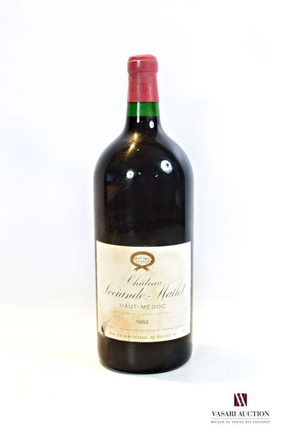null 1 jeroboam Château SOCIANDO MALLET Haut Médoc 1982

(5 L) And. stained, faded...