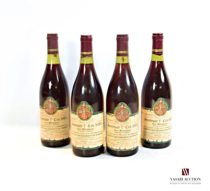 null 4 bouteilles	SANTENAY 1er Cru Les Maladières mise L. Muzard Vit.		1983

	Et....