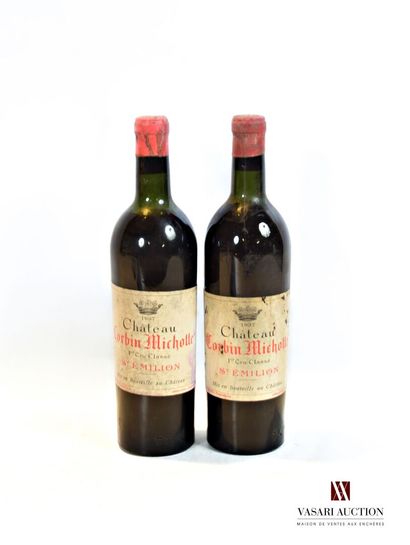 null 2 bouteilles	Château CORBIN MICHOTTE	St Emilion 1er CC	1937

	Et. fanées, tachées...