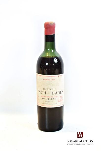 null 1 bouteille	Château LYNCH BAGES	Pauillac GCC	1957

	Et. un peu fanée et un peu...