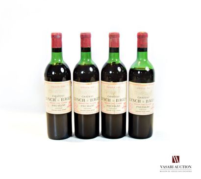 null 4 bottles Château LYNCH BAGES Pauillac GCC 1971

	Stained. N: 1 ht/mid shoulder...