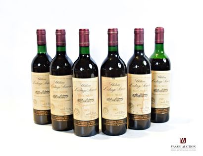 null 6 bouteilles	Château LESTAGE SIMON	Haut Médoc CB	1982

	Et. fanées et tachées...