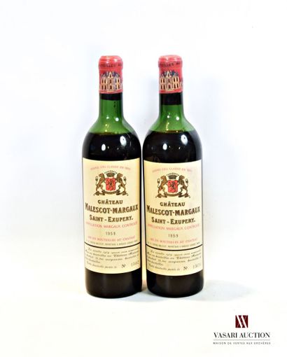 null 2 bouteilles	Château MALESCOT SAINT EXUPÉRY	Margaux GCC	1959

	Et. un peu tachées....