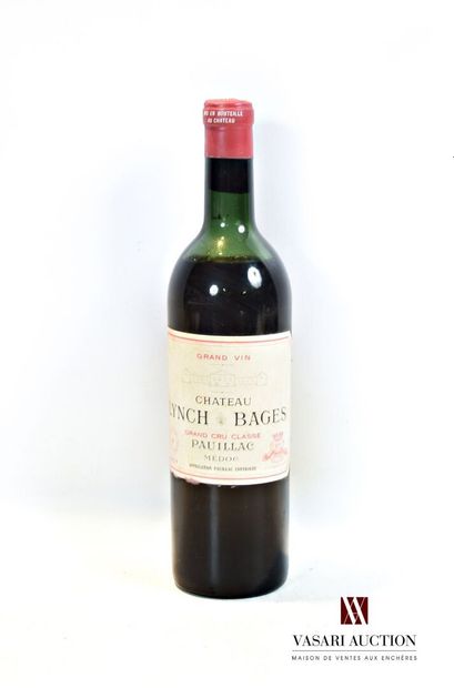 null 1 bouteille	Château LYNCH BAGES	Pauillac GCC	1957

	Et. un peu fanée et un peu...