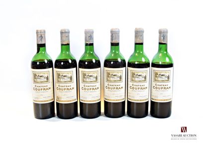 null 6 bouteilles	Château COUFRAN	Haut Médoc	1971

	Et. un peu tachées. N : 4 mi...