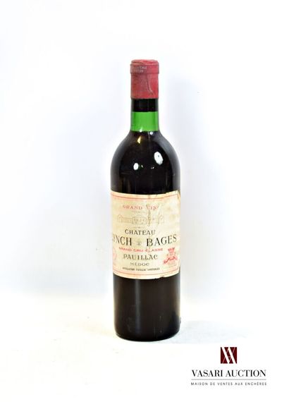 null 1 bouteille	Château LYNCH BAGES	Pauillac GCC	1970

	Et. un peu fanée, tachée...