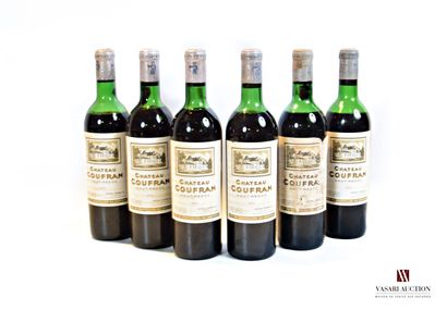 null 6 bouteilles	Château COUFRAN	Haut Médoc	1971

	Et.: 5 un peu tachées, 1 tachée...