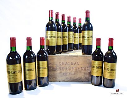 null 12 bouteilles	Château BRANE CANTENAC	Margaux GCC	1988

	Et. bonnes (recollées)....