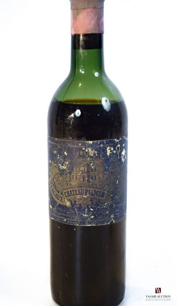 null 1 bouteille	Château PALMER	Margaux GCC	1958

	Et. très usée (lisible). N : mi...