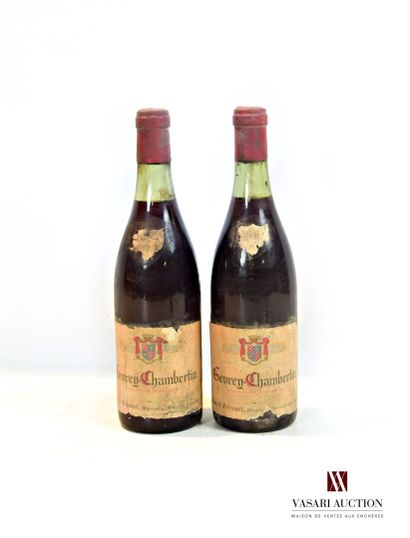 null 2 bouteilles	GEVREY CHAMBERTIN mise Marcel Frécourt nég.		19??

	Millésime 1950/1960...