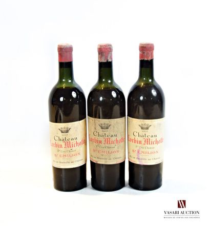 null 3 bouteilles	Château CORBIN MICHOTTE	St Emilion 1er CC	1937

	Et.: 2 fanées...
